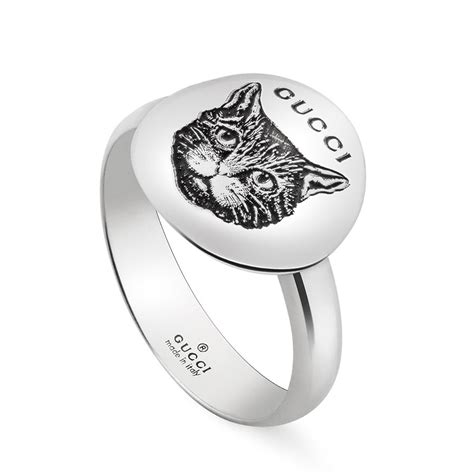 gucci mystic cat ring|gucci feline head belt.